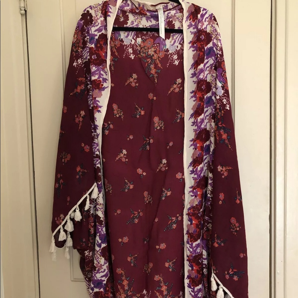 Free People Boho Fringe Kimono
